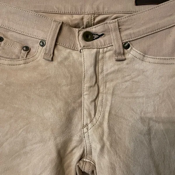 Rag & Bone The Hyde Lamb Leather Panel Pant in Nude Size 26 - Image 6