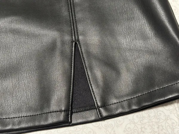 Hollister a-line faux leather mini skirt in black - Image 6