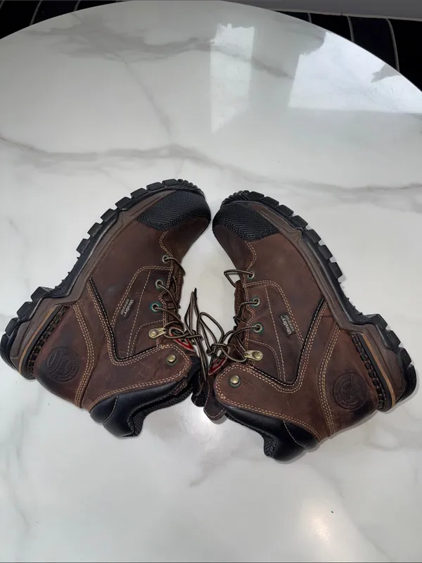 Red Wing irish setter Shoes Brown Leather Work Boots with Black Rubber Toe - Image 10