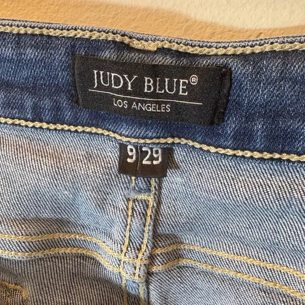 Judy Blue Skinny Fit Jeans Size 9/29 Dark‎ Wash Distressed Denim - Image 5