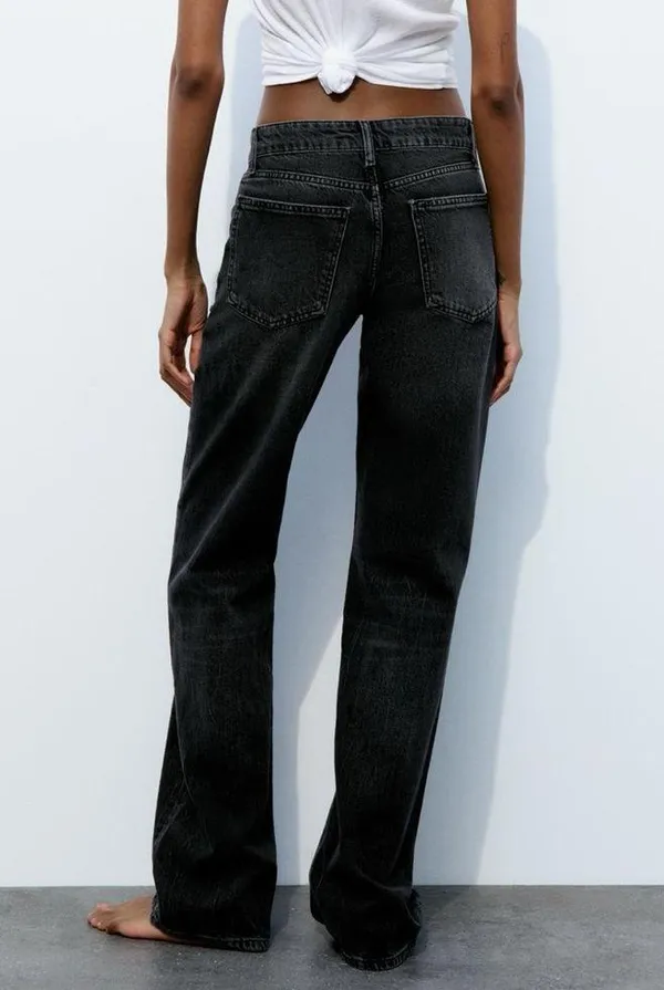 ZARA New - Full Length TRF Mid Rise Wide Leg Jeans - Image 4