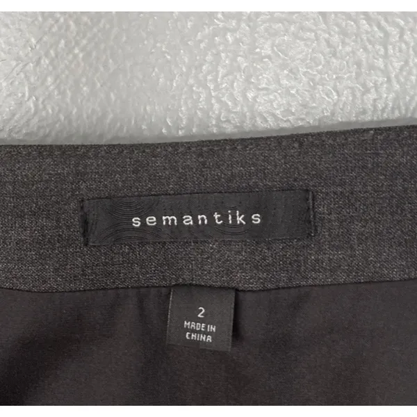 Semantiks Skirt Size 2 Charcoal Wool Career Pleated Ruffle Academia Office Siren - Image 5