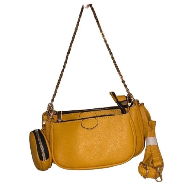 AR New York all in one shoulder bag Available in tan & brown & mustard - Image 4
