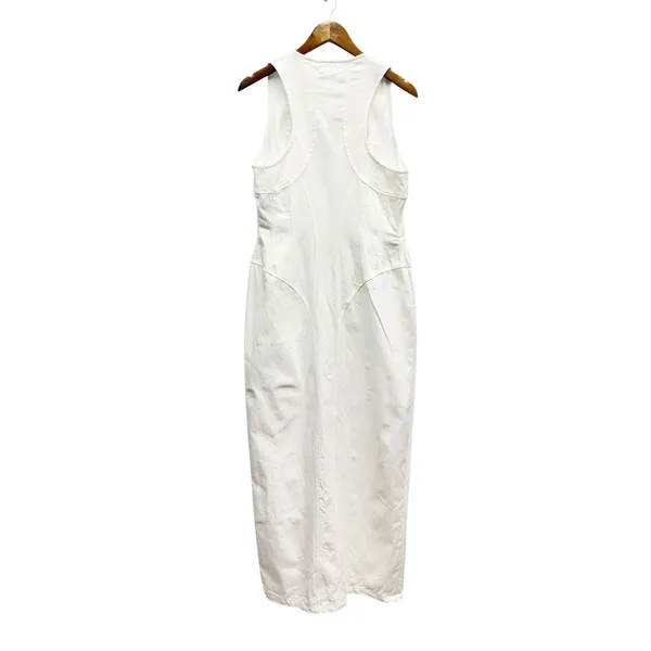 Showpo. Scoop Neck Racer Back Fitted Maisy Dress in White size 8 NWT - Image 6