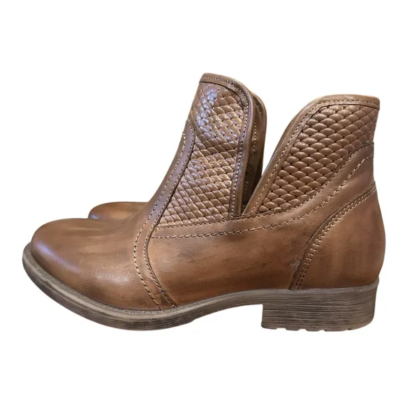 Roan by Bed Stu Gossip Leather Boots Booties Womens Size 6 Brown Western Casual - Image 2