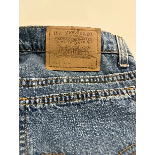 Vintage 90s Levi's 965 Wide Leg Jeans Made in USA Size 5 Long - Image 7