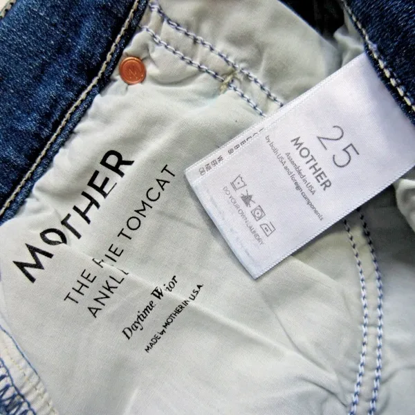 NWT Mother Pixie Tomcat Ankle in Daytime Warrior Straight Stretch Jeans 25 - Image 5
