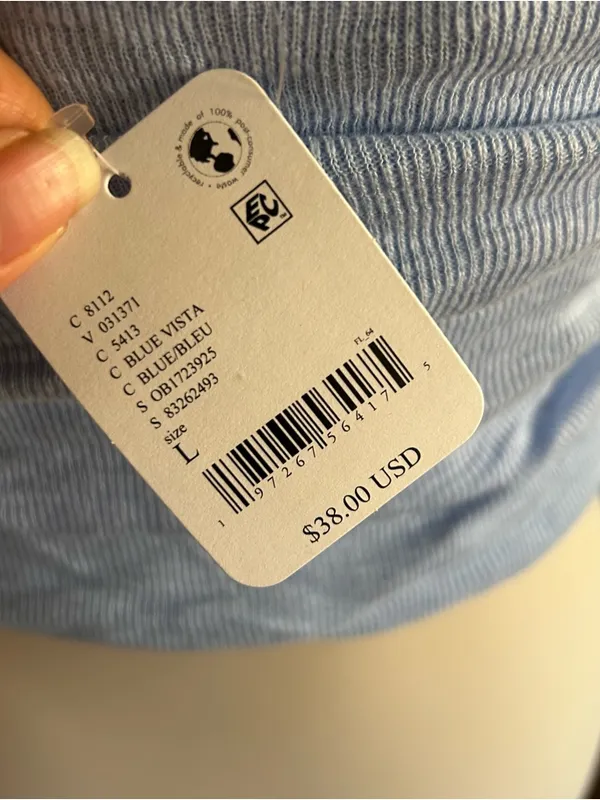 NWT Free People Boulevard Tube Top | Size: L | Blue Vista - Image 7