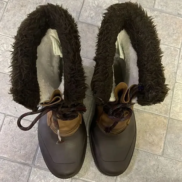 Sorel Badger Brown Women’s Insulated Winter Toe-Up Boots with Faux Fur- Size 7 - Image 5