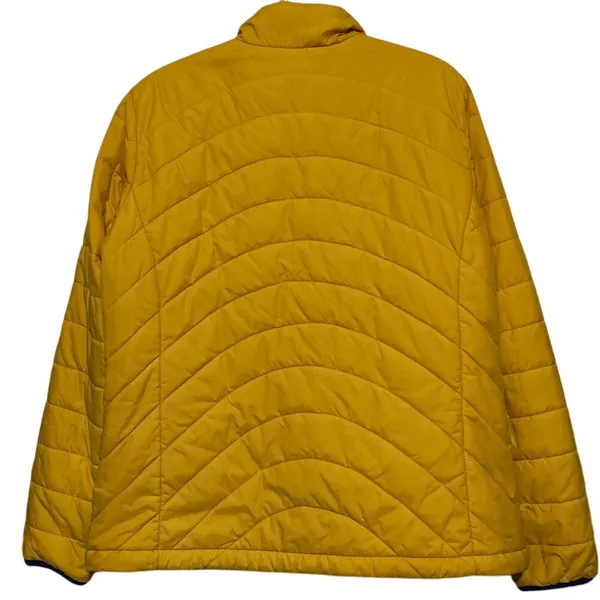 Lands End Women's Yellow Full Zip Puffer Coat Size‎ L 14-16 - Image 2