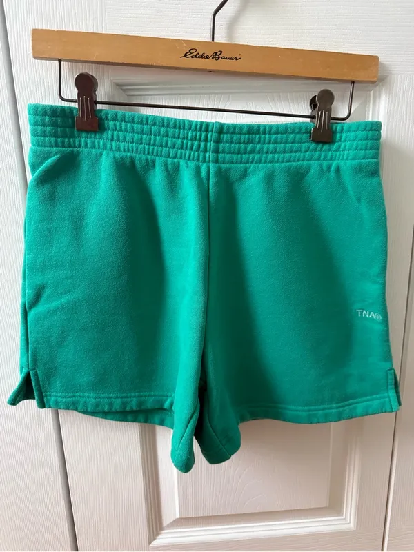Aritzia Tna Sweatfleece Cozy Fleece Perfect Fleece Shorts in Green - Image 2