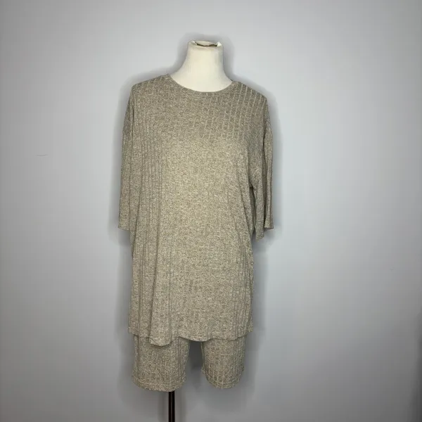 Ekouaer - Khaki Knit Pajamas Bottoms - Image 2