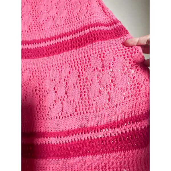 L*SPACE Rosalia Pink Crochet Strapless Maxi Dress S NWT - Image 6