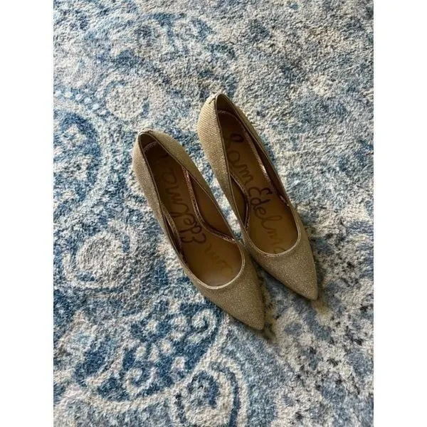 Sam Edelman Women's‎ Hazel Pumps Rose Gold Glitter High Heel Shoes Size 9.5 - Image 2