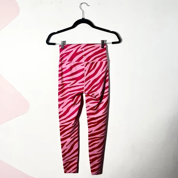 WILO THE LABEL Leggings Small Pink Zebra Print - Image 2