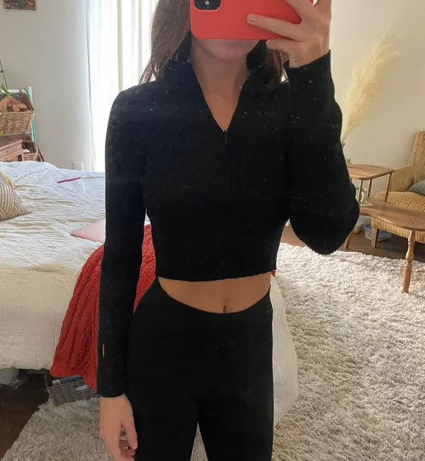 Princess Polly Cropped Quarter-Zip - Image 3