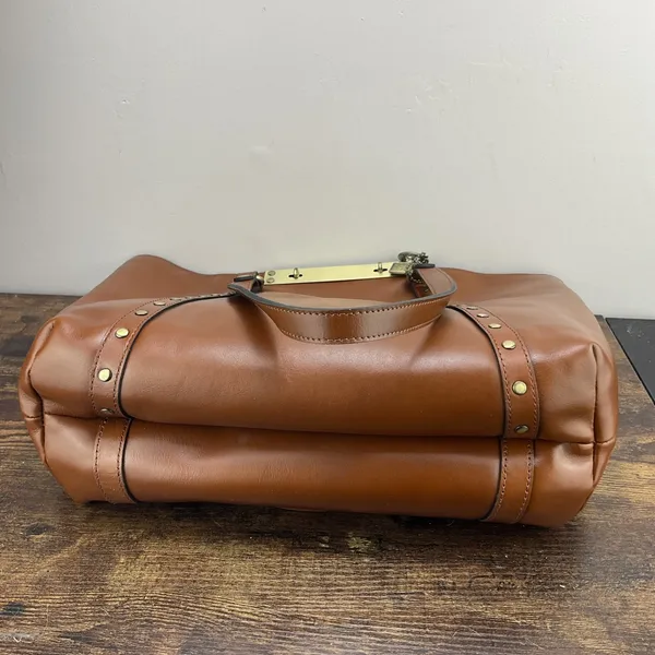 New Patricia Nash Benvenuto Large Leather Tote Bag Cognac 15 Year Anniversary - Image 6