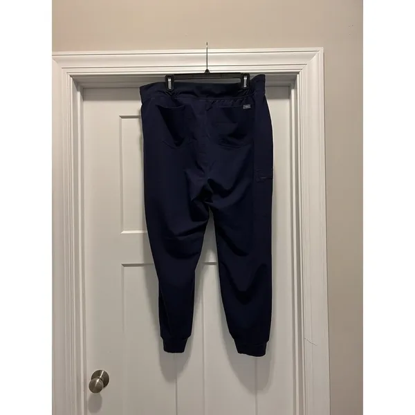 Zamora Jogger Scrub Pants Navy Blue Size XL Medical Healthcare Tie Waist - Image 7