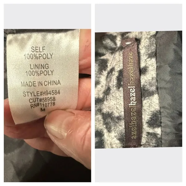 hazel azelhaze Vintage Animal Print jacket Sz M - Image 4