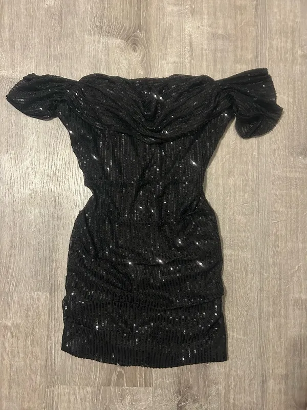 Amazon Black Sequin Dress - Image 2