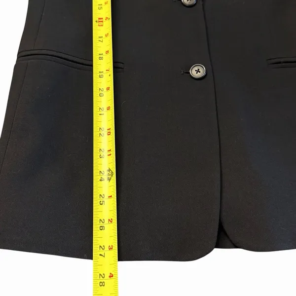 Lauren Ralph Lauren Womens Black Wool Blend Blazer Jacket Sz 6 Office Old Money - Image 4