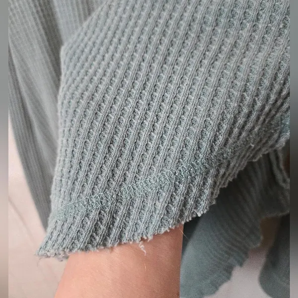 Altard State Waffle Knit Top in Blue/Green - Image 6