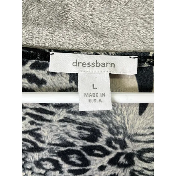 Vintage Y2K Animal Print Sequin Top Zebra Leopard Bell Sleeve Black Cream Large - Image 5