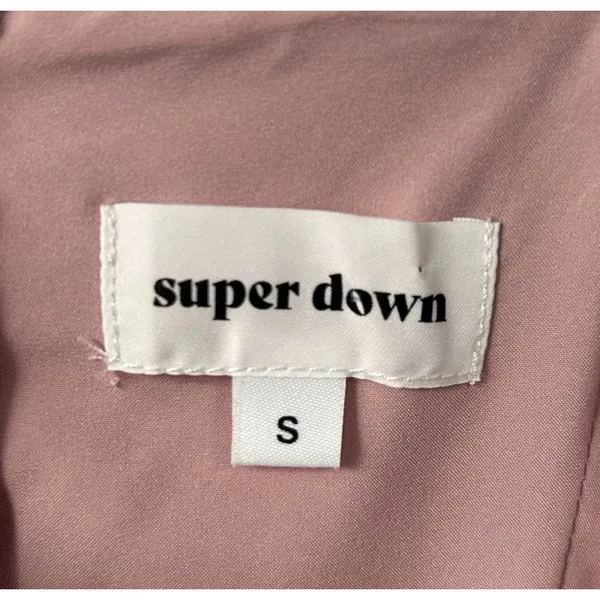 Superdown Pleated Fitted Strappy Mini Dress Sz S - Image 6