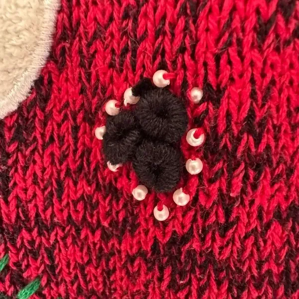 Vintage Red Christmas Sweater Vest Snowmen Reindeer Plaid Knit Size M Festive - Image 4
