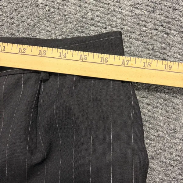 Lauren Ralph Lauren Womens 16 Wool Pinstripe Pant Suit Charcoal Grey 2 Piece Set - Image 9