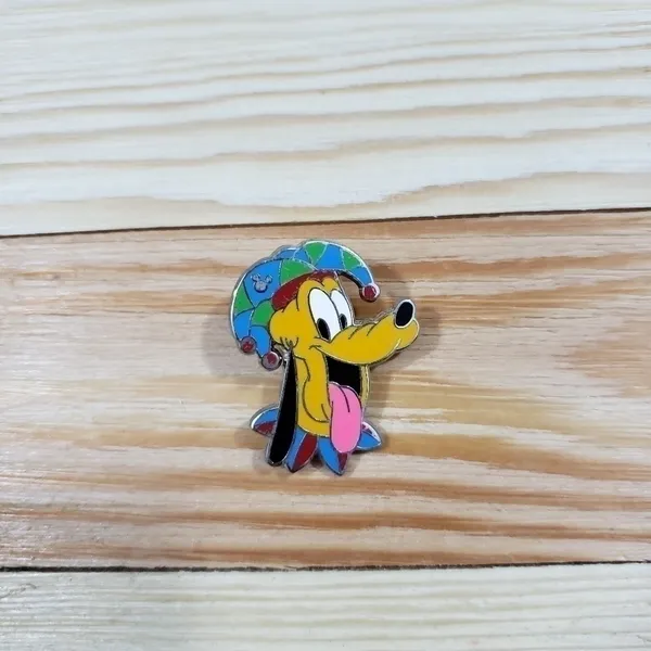 Disney Pluto Pin Jester Hat Hidden Mickey Mardi Gras 2015 Enamel - Image 2