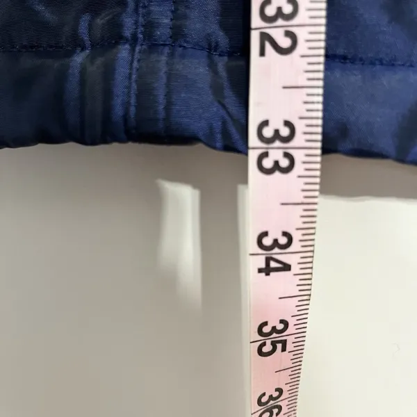 Guess Women's Dark Blue Shiny Long Winter‎ Jacket Size Small Missing Belt - Image 10
