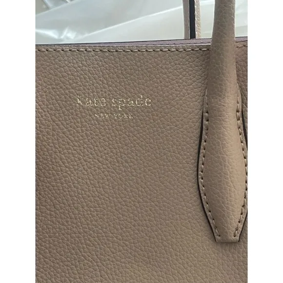Kate Spade Eva Small Leather Satchel Crossbody Bag Purse Warm‎ Beige/Blush - Image 5
