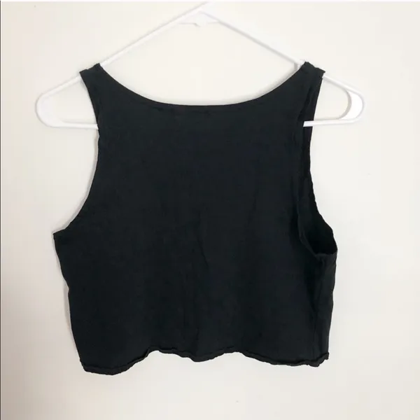 Brandy Melville LA Bones Tank Top Black Crop Skeleton - Image 3