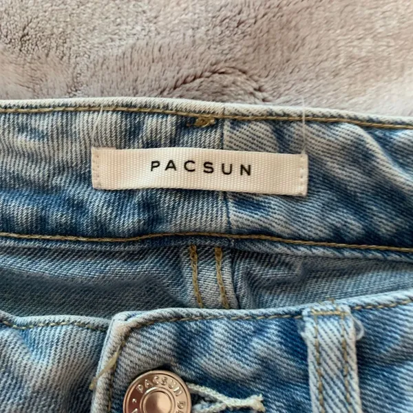Pacsun Mom Jeans Womens‎ Size 24 Distressed Ripped Light Wash Denim High Rise - Image 3