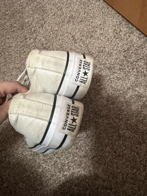 Low top white platform converse  - Image 2