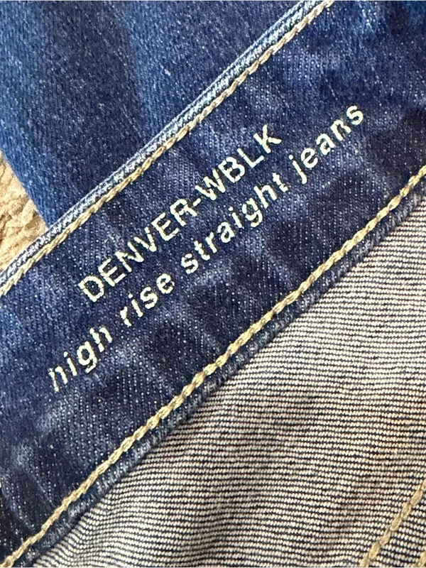 Lola High Rise Straight Denver W. Blk Jeans, size 26 - Image 7