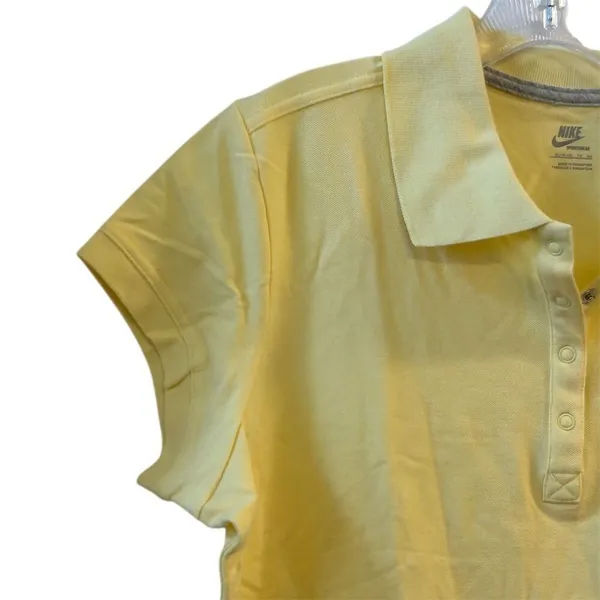 Nike Women's Yellow Polo Shirt XL Short Sleeve Casual Top‎ NWT - Image 4
