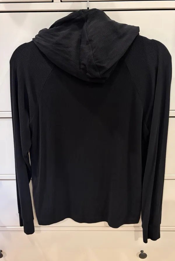Cozy Earth Black Ribbed Hoodie Size XS - Image 2