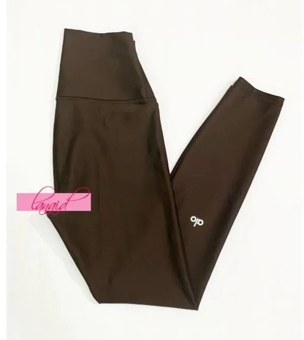 Alo 7/8 High-Waist Airlift Leggings Espresso Hi-Rise Waisted Skinny Tights Pants - Image 8