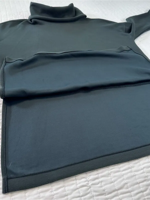 SPANX AirEssential Black Cowlneck Tunic Pullover
Sweater Turtleneck Women's M - Image 8