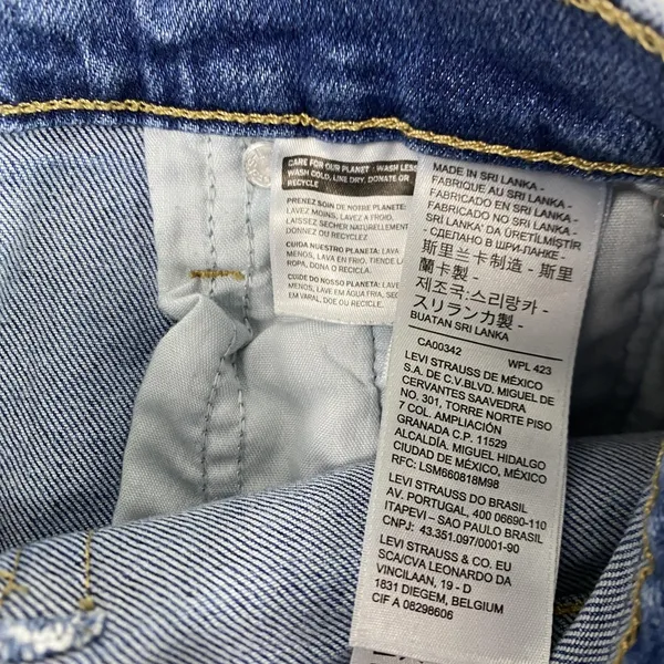 Levis Jeans Womens W25 L26 Blue Wedgie Straight High Rise Button Fly Denim‎ - Image 10