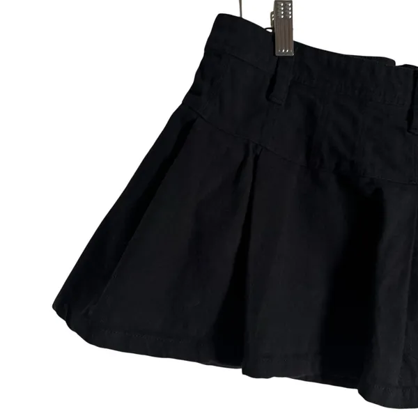Free People Serena Black Pleated Micro Mini Skort Size 2 - Image 6