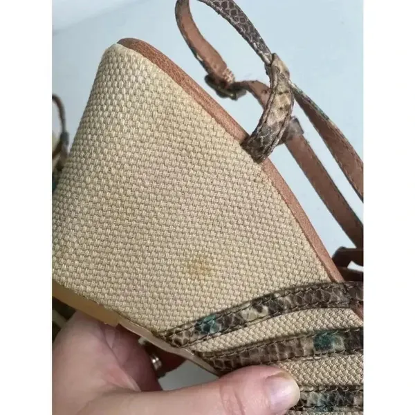 Women's Lucky Brand‎ Brown and Turquoise Wedges Size 8 - Image 7