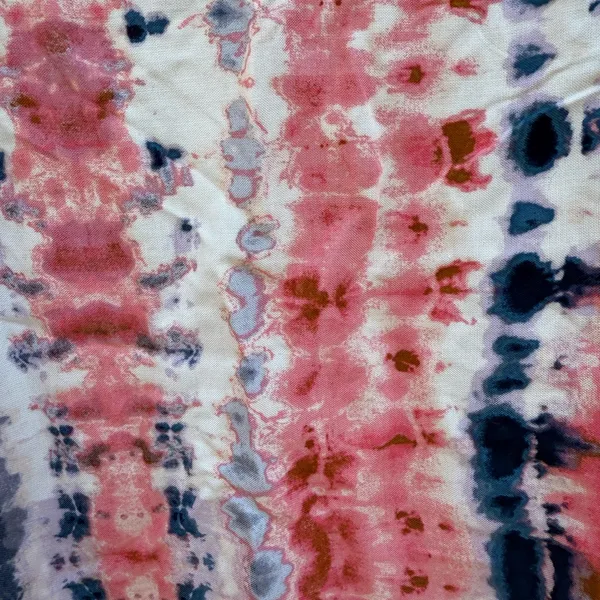 Sadie & Sage Coral Navy Tie Dye Tank Top Cami Flowy V-Neck Womens Size Medium - Image 3