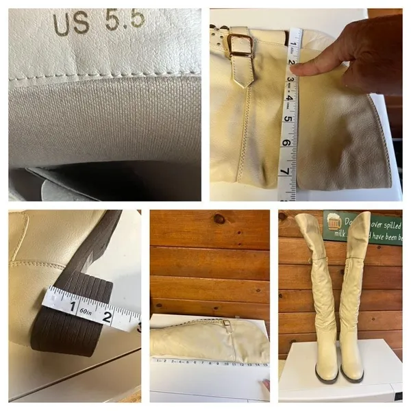 Shoe Dazzle Jelan Calf Boots * Beige * Sz 5.5 NWOT - Image 5
