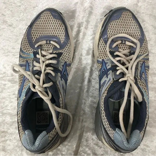 Brooks GTS 12 MOGO DNA Women’s Size 9.5 M Running Shoes Blue gray white - Image 5