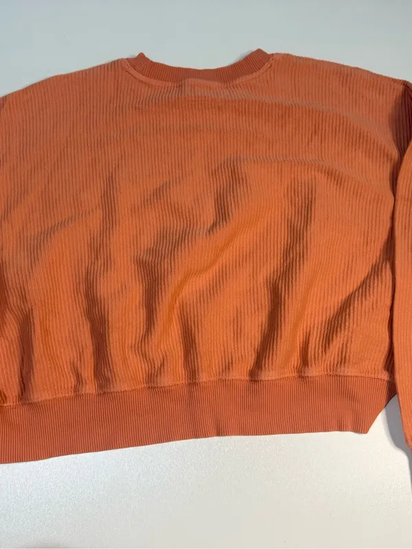 aerie Oversized Ribbed Crew Sweater - Burnt Orange - Image 5