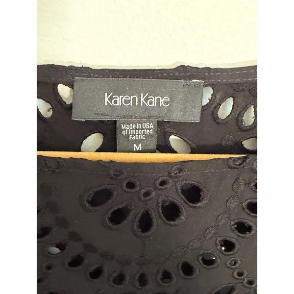 Karen Kane Black Eyelet‎ Blouse size medium - Image 2