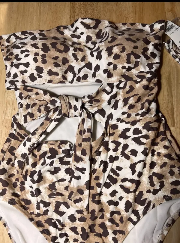 Aerie One Piece Full Coverage Swimsuit Animal Print Medium BNWTS $59.96 - Image 2